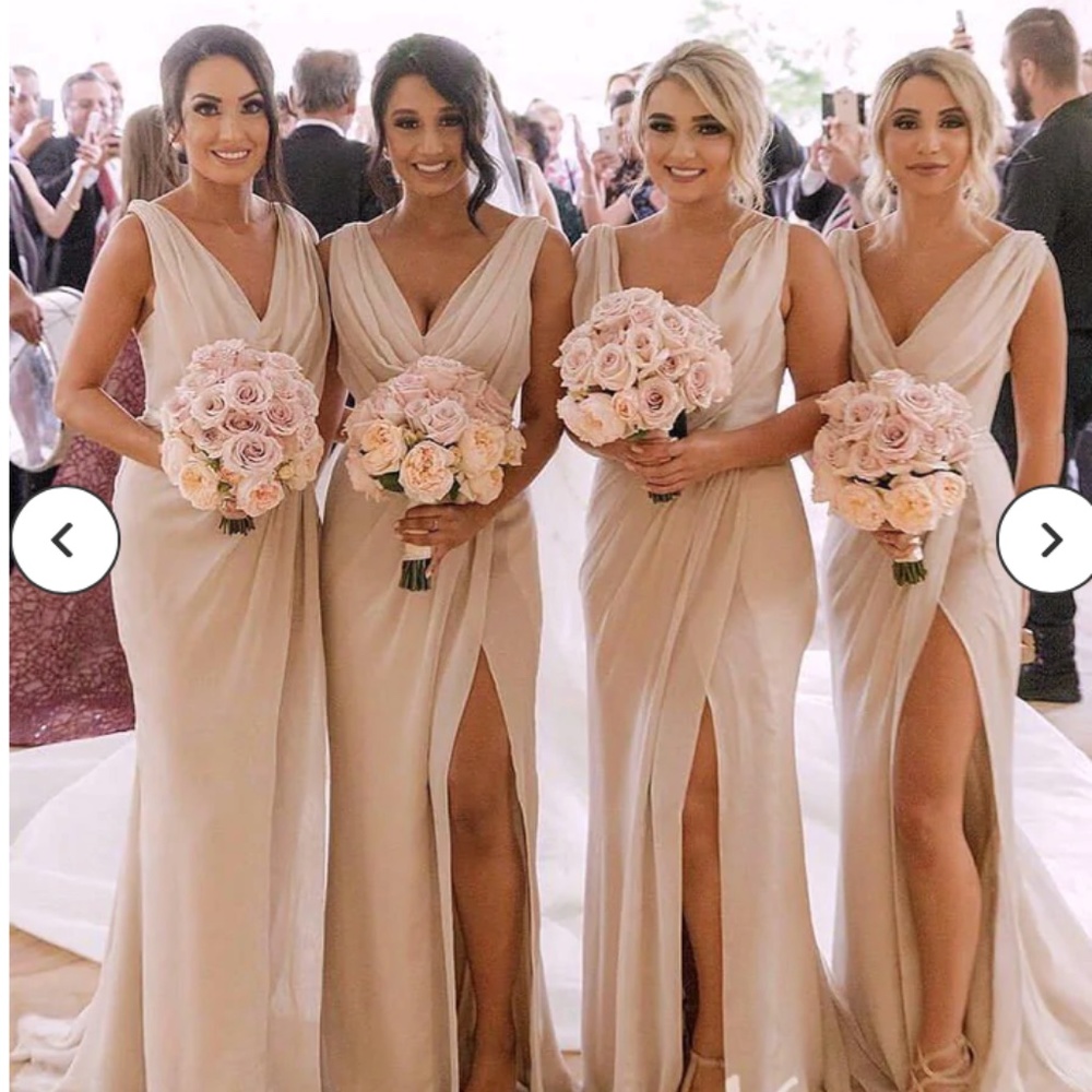 Champagne blush Long formal gown